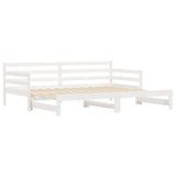 Day bed and trundle bed without mattress 90x200 cm solid wood