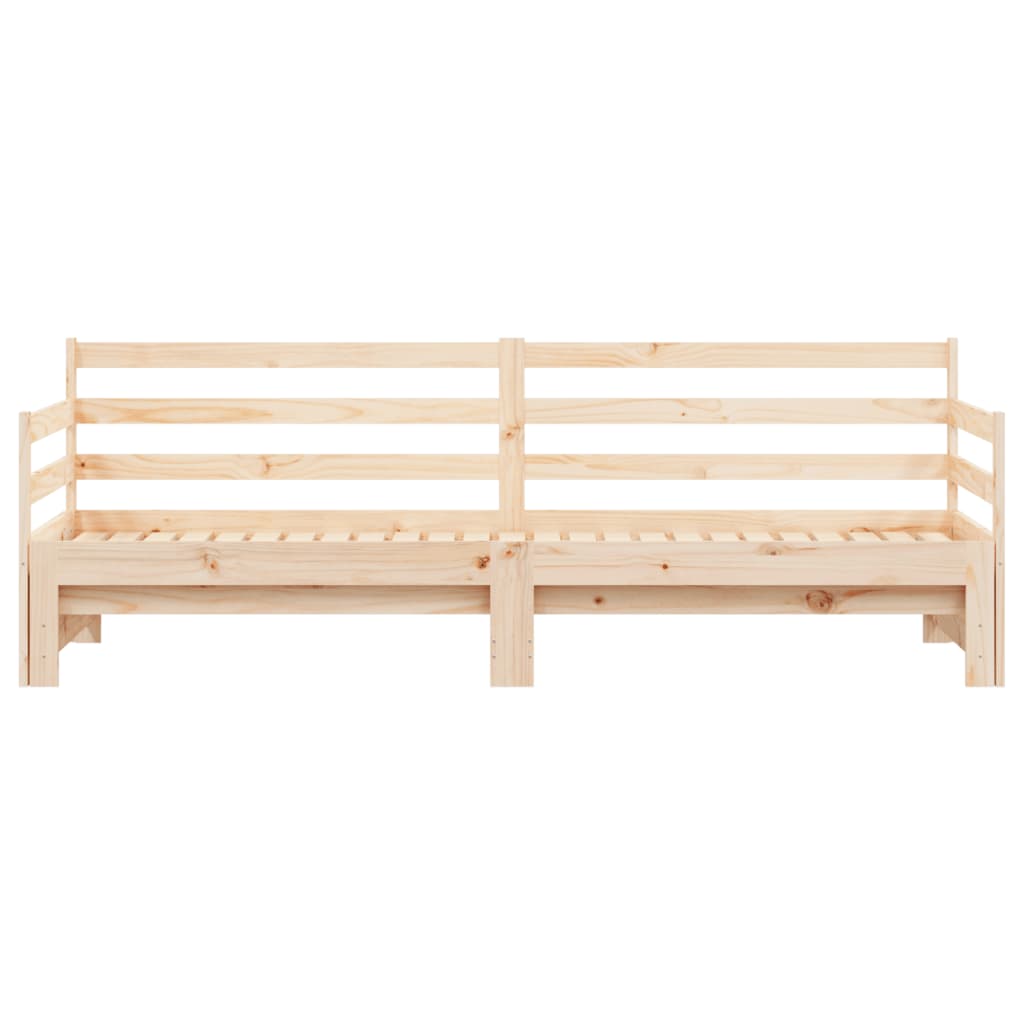 Day bed and trundle bed without mattress 80x200 cm solid wood