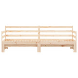 Day bed and trundle bed without mattress 80x200 cm solid wood