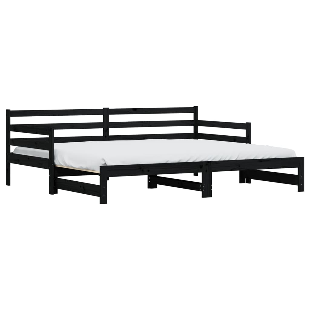 Lit de jour et lit gigogne sans matelas 90x190 cm bois massif