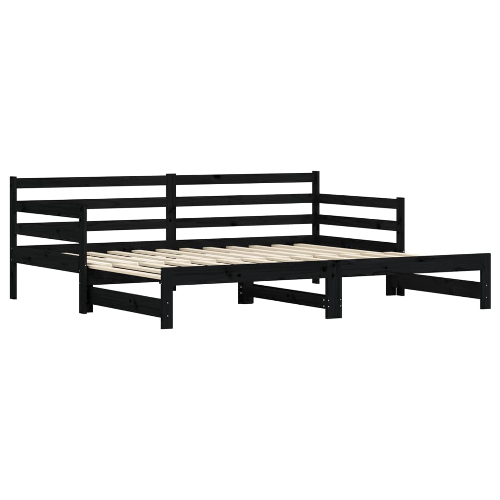 Lit de jour et lit gigogne sans matelas 90x190 cm bois massif