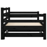 Lit de jour et lit gigogne sans matelas 90x190 cm bois massif