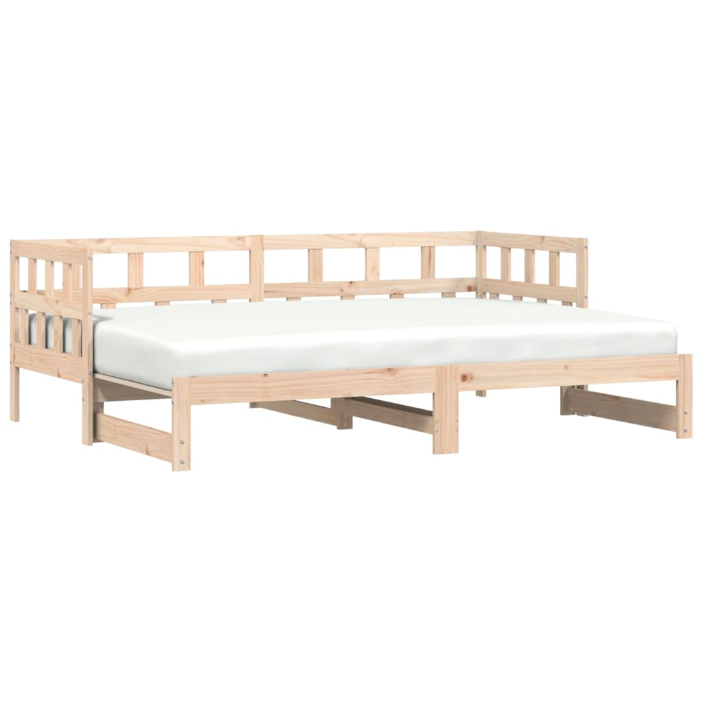 Day bed and trundle bed without mattress 80x200 cm solid wood