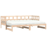 Day bed and trundle bed without mattress 80x200 cm solid wood