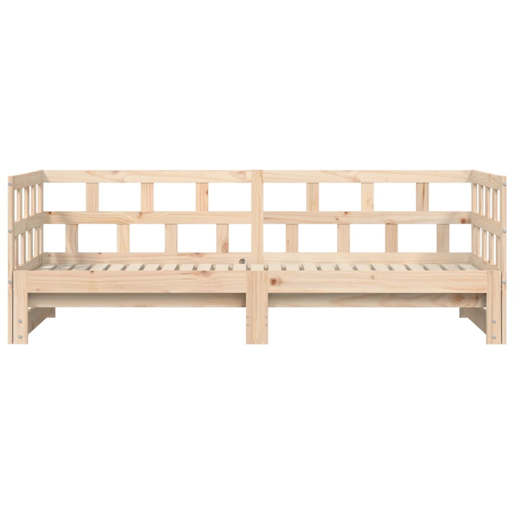 Day bed and trundle bed without mattress 80x200 cm solid wood