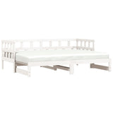 Day bed and trundle bed without mattress 80x200 cm solid wood