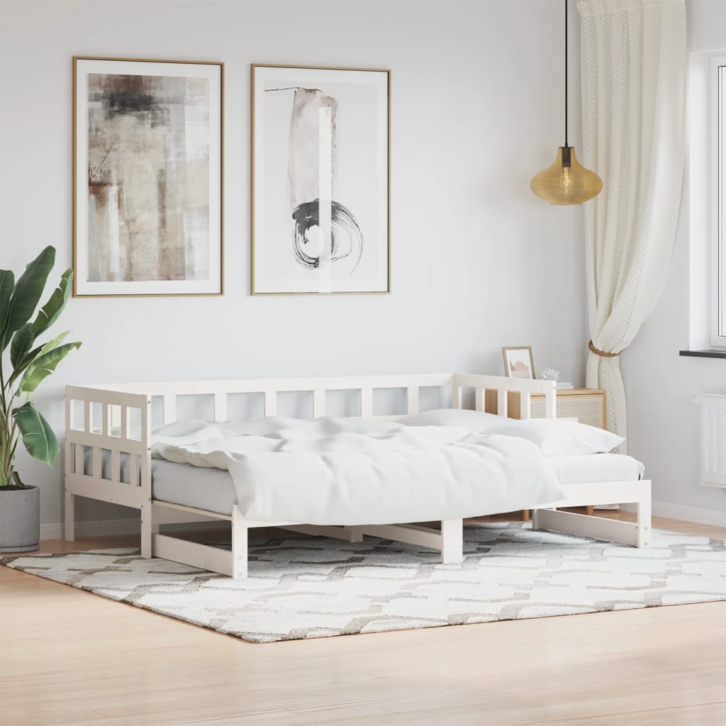 Day bed and trundle bed without mattress 80x200 cm solid wood