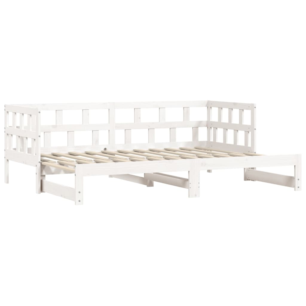 Day bed and trundle bed without mattress 90x190 cm solid wood