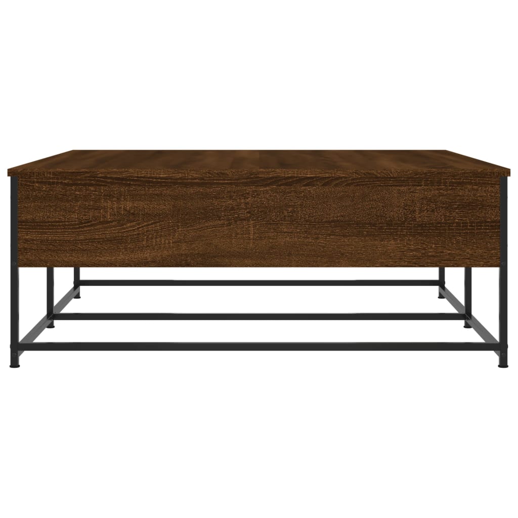 Table basse chêne marron 100x99x40 cm bois d'ingénierie