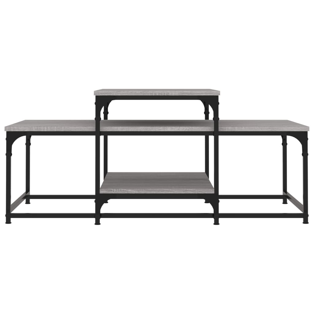 Sonoma grauer Couchtisch 102x60x45 cm, Holzwerkstoff