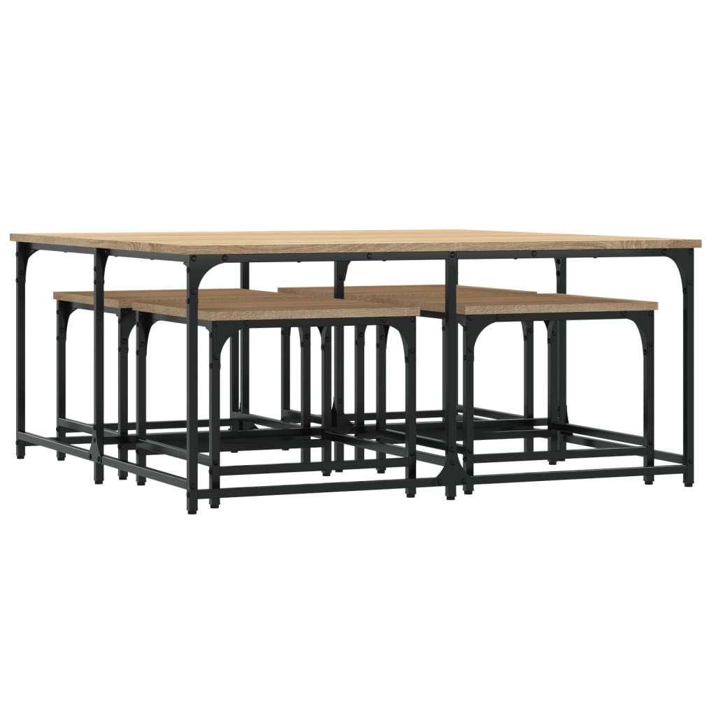 Tables basses gigognes 5 pcs chêne sonoma bois d'ingénierie