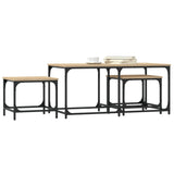 Tables basses gigognes 3 pcs chêne sonoma bois d'ingénierie