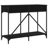 Table console noir 100x39x78,5 cm bois d'ingénierie