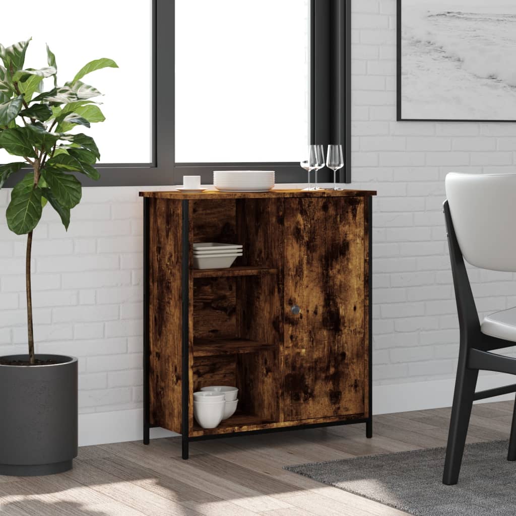 Smoked oak sideboard 70x30x80 cm engineered wood