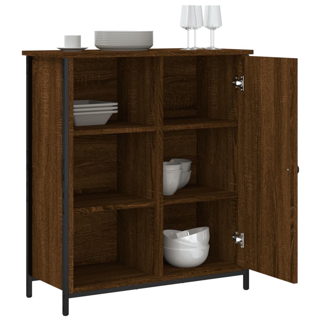 Brown oak sideboard 70x30x80 cm engineered wood