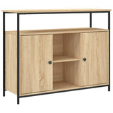 Buffet chêne sonoma 100x35x80 cm bois d'ingénierie