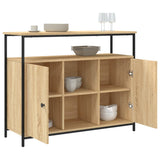 Buffet chêne sonoma 100x35x80 cm bois d'ingénierie