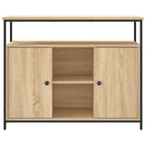 Buffet chêne sonoma 100x35x80 cm bois d'ingénierie