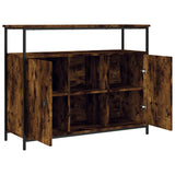 Smoked oak sideboard 100x35x80 cm engineered wood