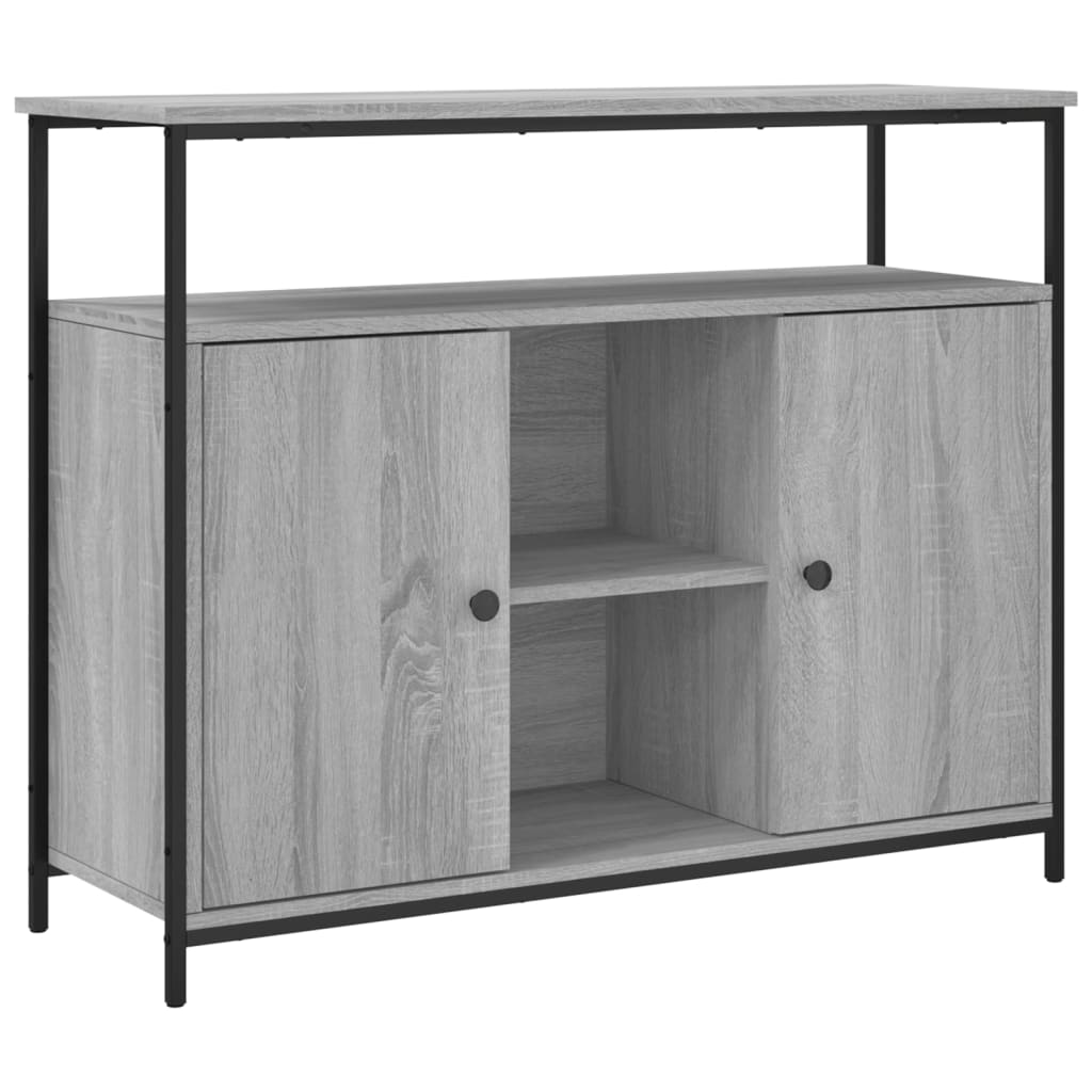 Buffet sonoma gris 100x35x80 cm bois d'ingénierie