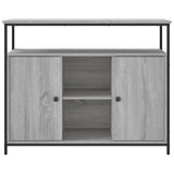 Buffet sonoma gris 100x35x80 cm bois d'ingénierie