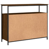 Brown oak sideboard 100x35x80 cm engineered wood