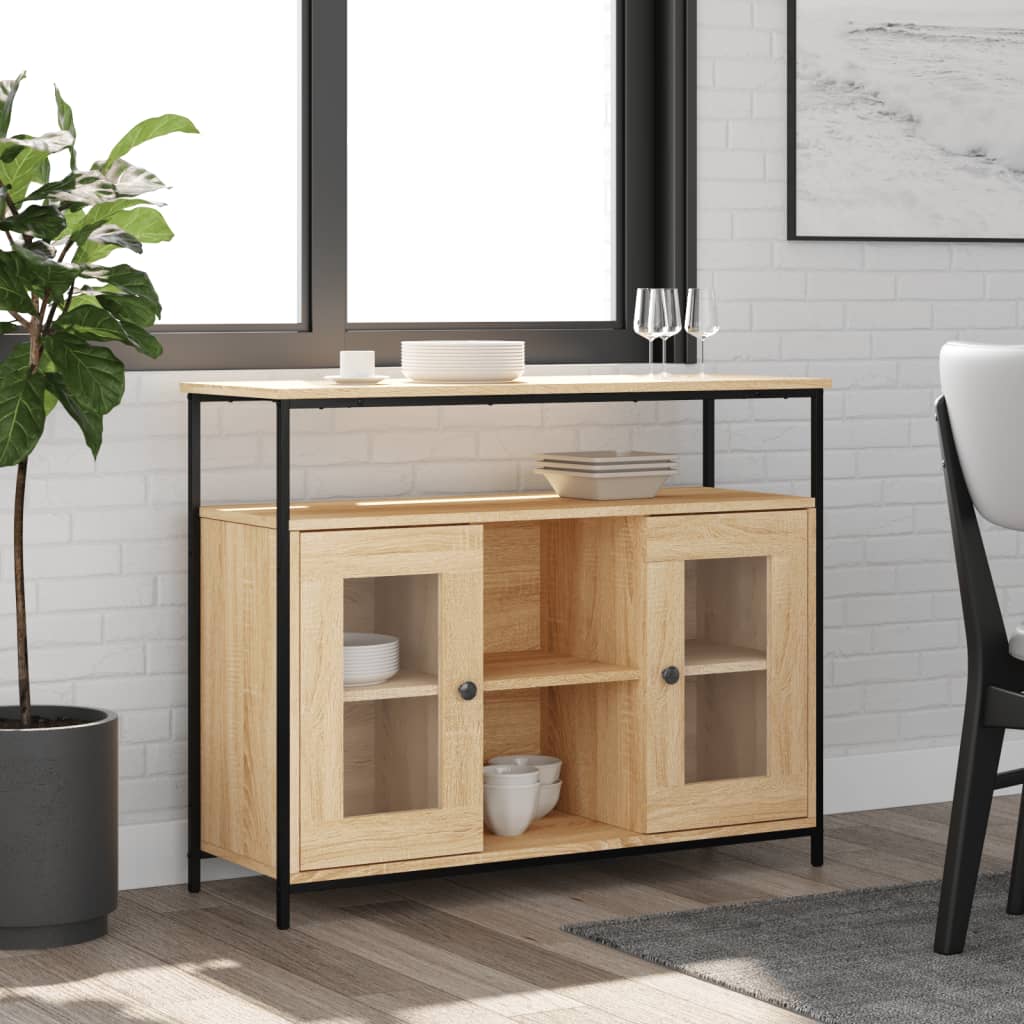 Sonoma oak sideboard 100x35x80 cm engineered wood