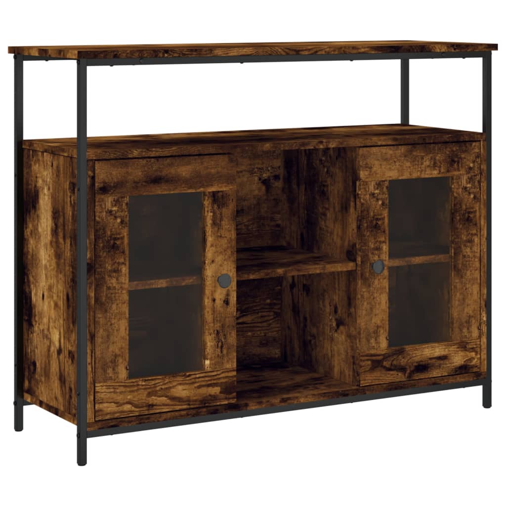 Sideboard aus geräucherter Eiche, 100 x 35 x 80 cm, Holzwerkstoff