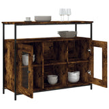 Buffet chêne fumé 100x35x80 cm bois d'ingénierie