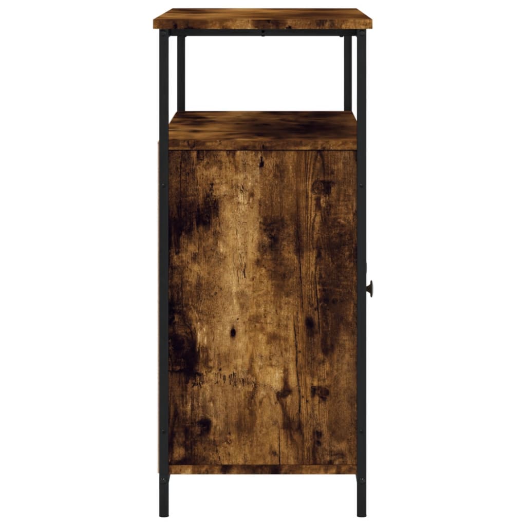 Buffet chêne fumé 100x35x80 cm bois d'ingénierie