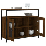 Buffet chêne marron 100x35x80 cm bois d'ingénierie