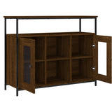 Buffet chêne marron 100x35x80 cm bois d'ingénierie