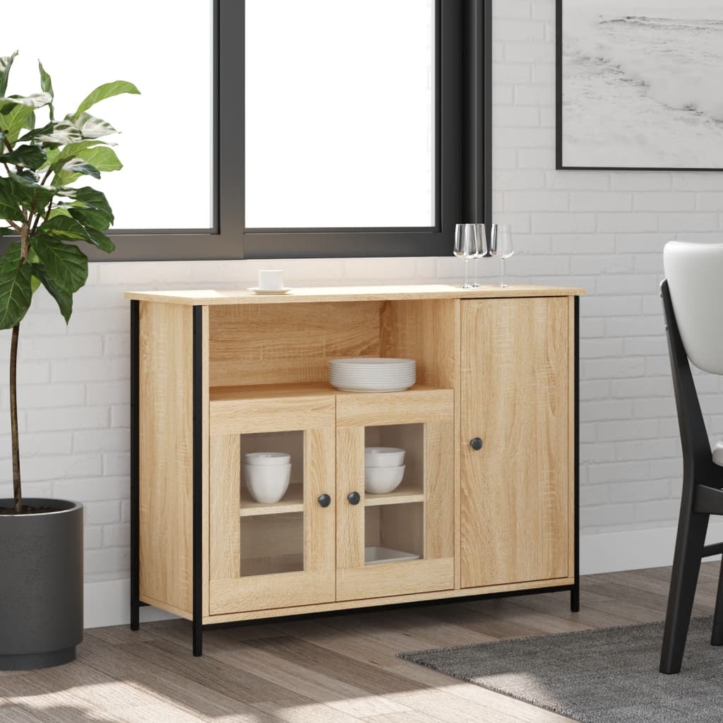 Sonoma oak sideboard 100x35x75 cm engineered wood