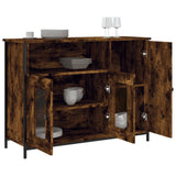 Buffet chêne fumé 100x35x75 cm bois d'ingénierie