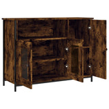 Buffet chêne fumé 100x35x75 cm bois d'ingénierie