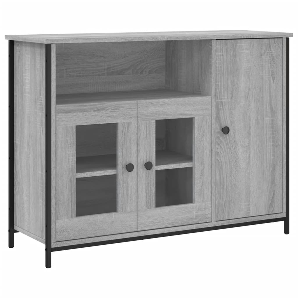 Sonoma gray sideboard 100x35x75 cm engineered wood