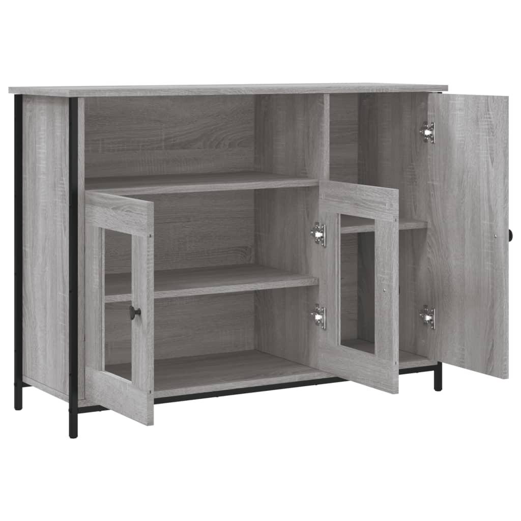 Sonoma gray sideboard 100x35x75 cm engineered wood