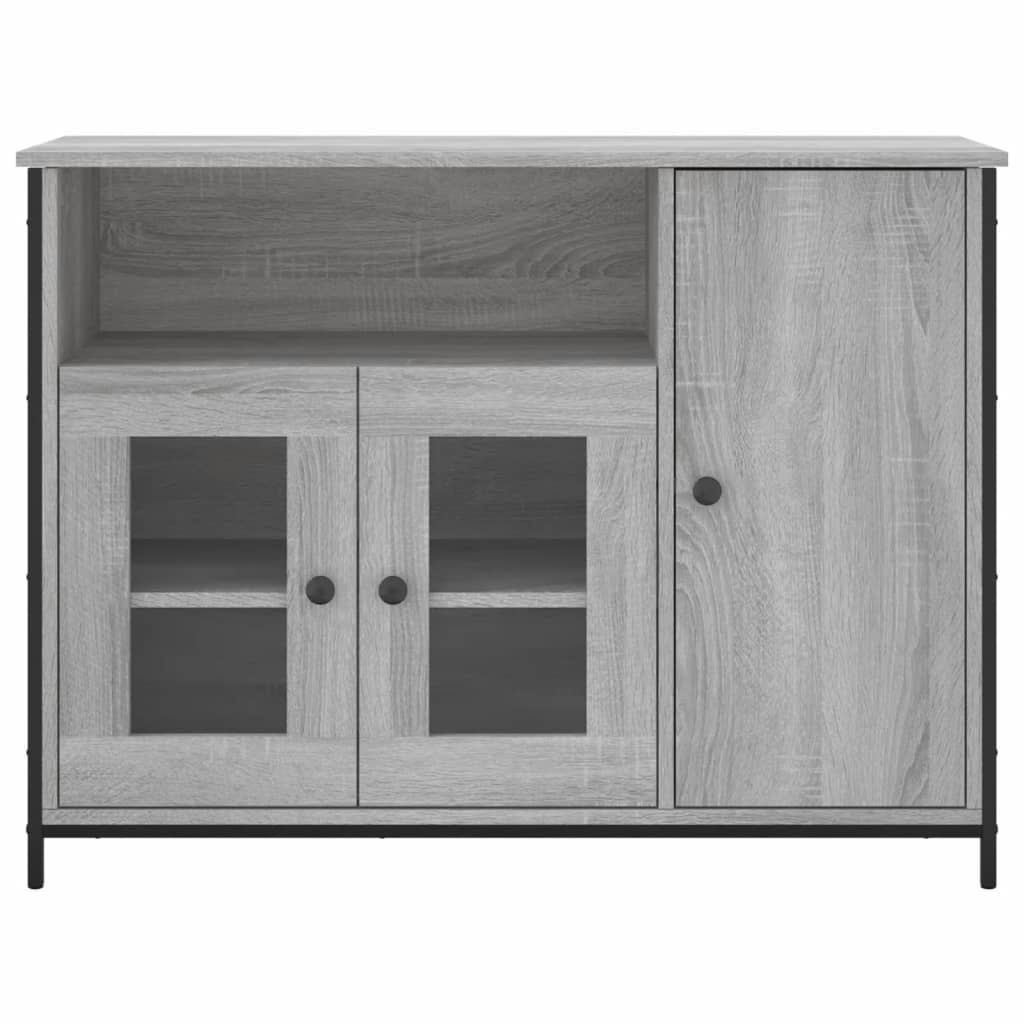 Sonoma gray sideboard 100x35x75 cm engineered wood