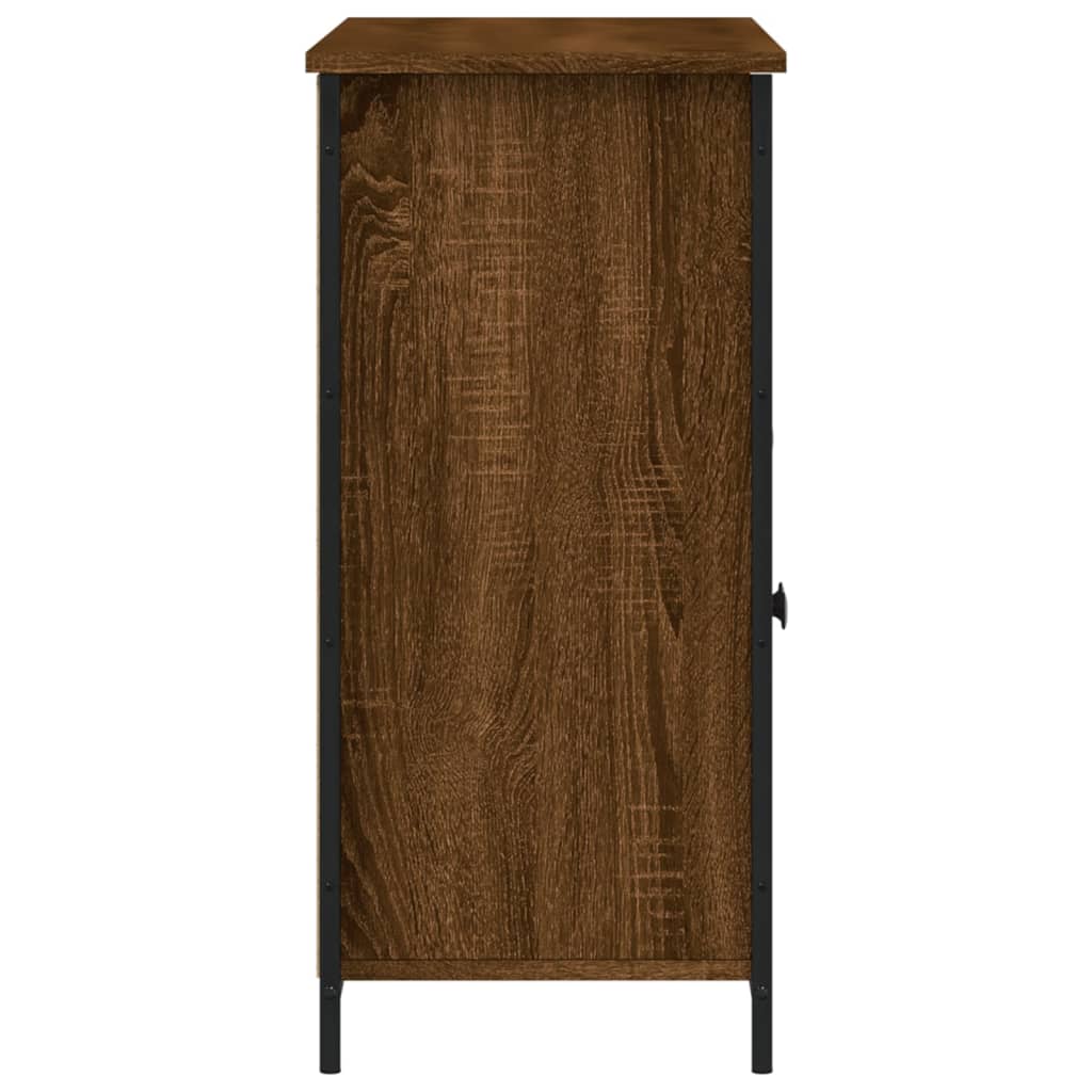 Brown oak sideboard 100x35x75 cm engineered wood