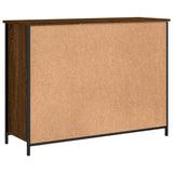 Brown oak sideboard 100x35x75 cm engineered wood