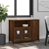 Brown oak sideboard 100x35x75 cm engineered wood