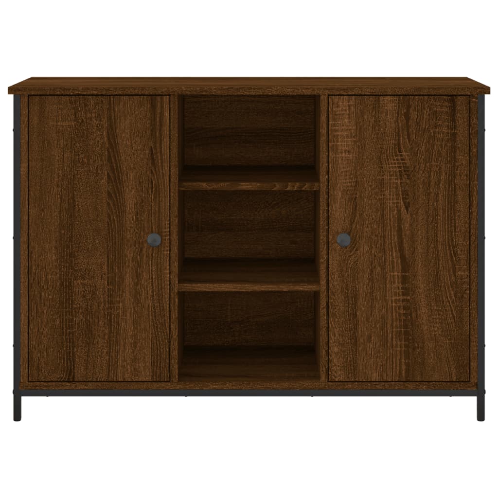 Brown oak sideboard 100x35x70 cm engineered wood