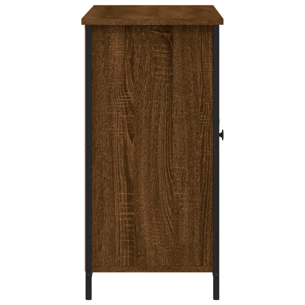 Brown oak sideboard 100x35x70 cm engineered wood