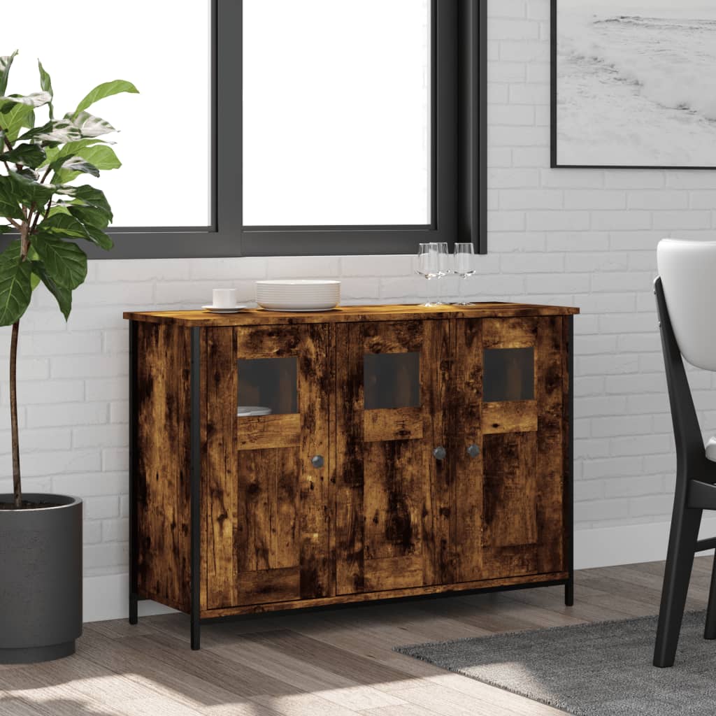 Sideboard aus geräucherter Eiche, 100 x 35 x 70 cm, Holzwerkstoff