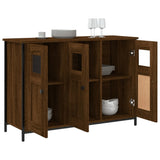 Brown oak sideboard 100x35x70 cm engineered wood