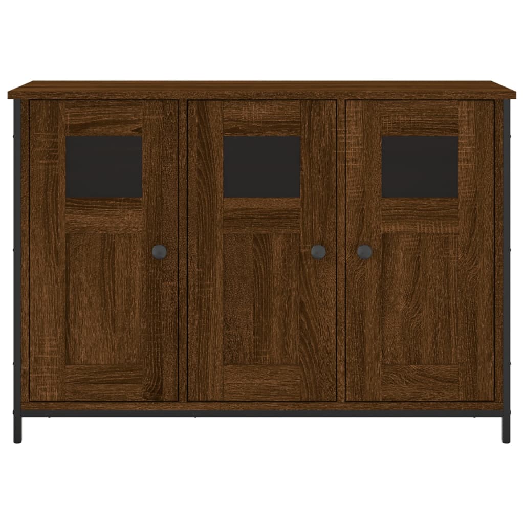 Brown oak sideboard 100x35x70 cm engineered wood