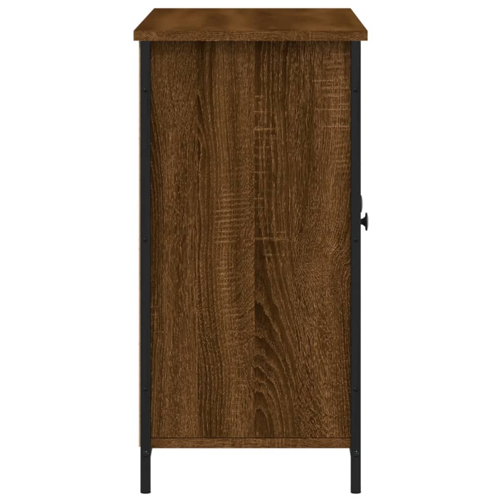 Brown oak sideboard 100x35x70 cm engineered wood