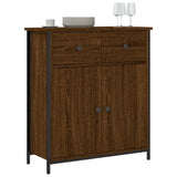 Brown oak sideboard 70x30x80 cm engineered wood