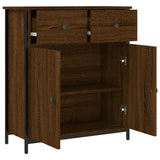 Brown oak sideboard 70x30x80 cm engineered wood