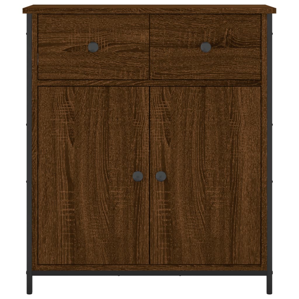 Brown oak sideboard 70x30x80 cm engineered wood